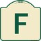 Signmission Designer Series Sign W/ Letter F, Tan & Green Heavy-Gauge Aluminum Sign, 18" x 18", TG-1818-22954 A-DES-TG-1818-22954 - alternate 1
